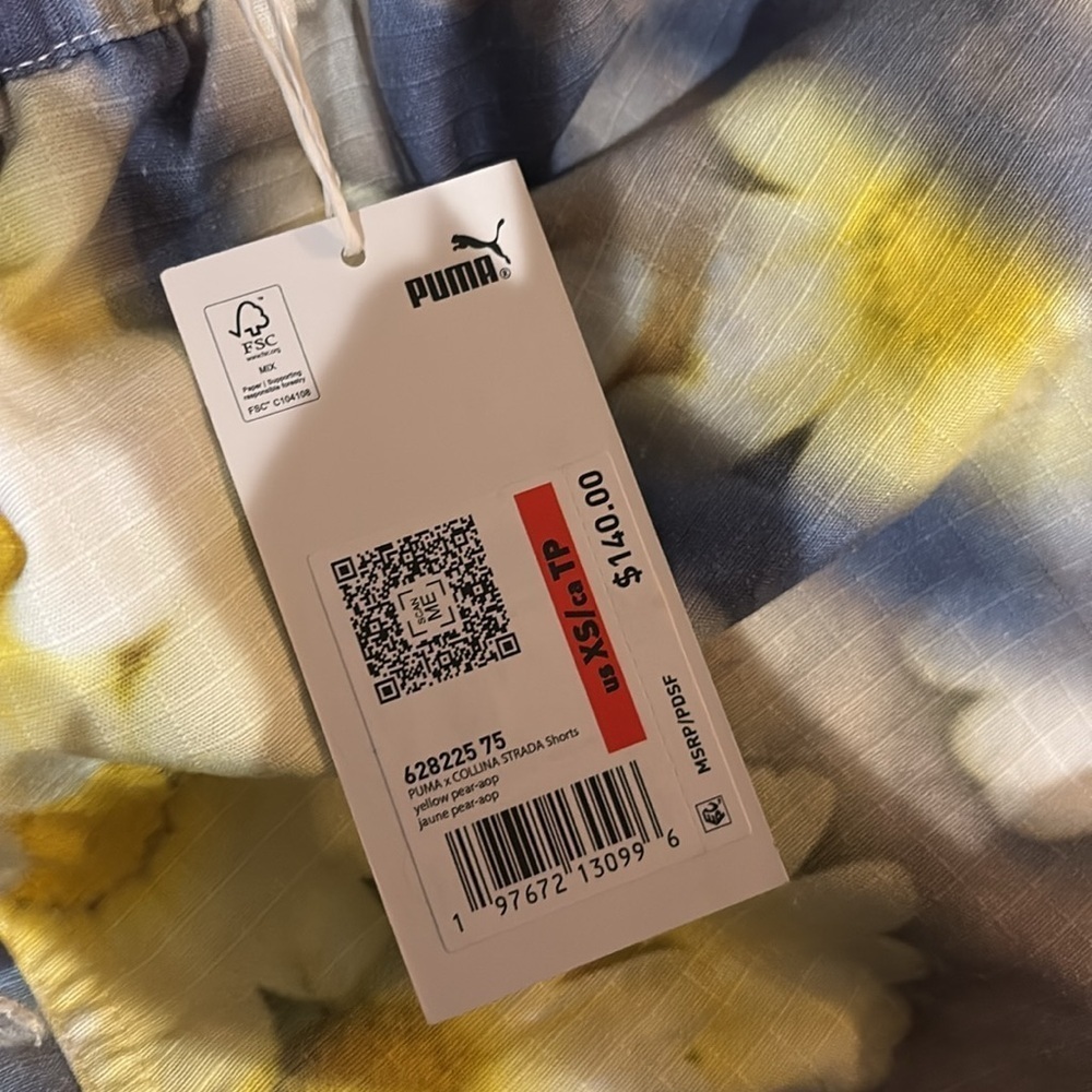 NWT PUMA x Collina Strada Floral Cotton Ripstop Cargo Shorts - Picture 9 of 13